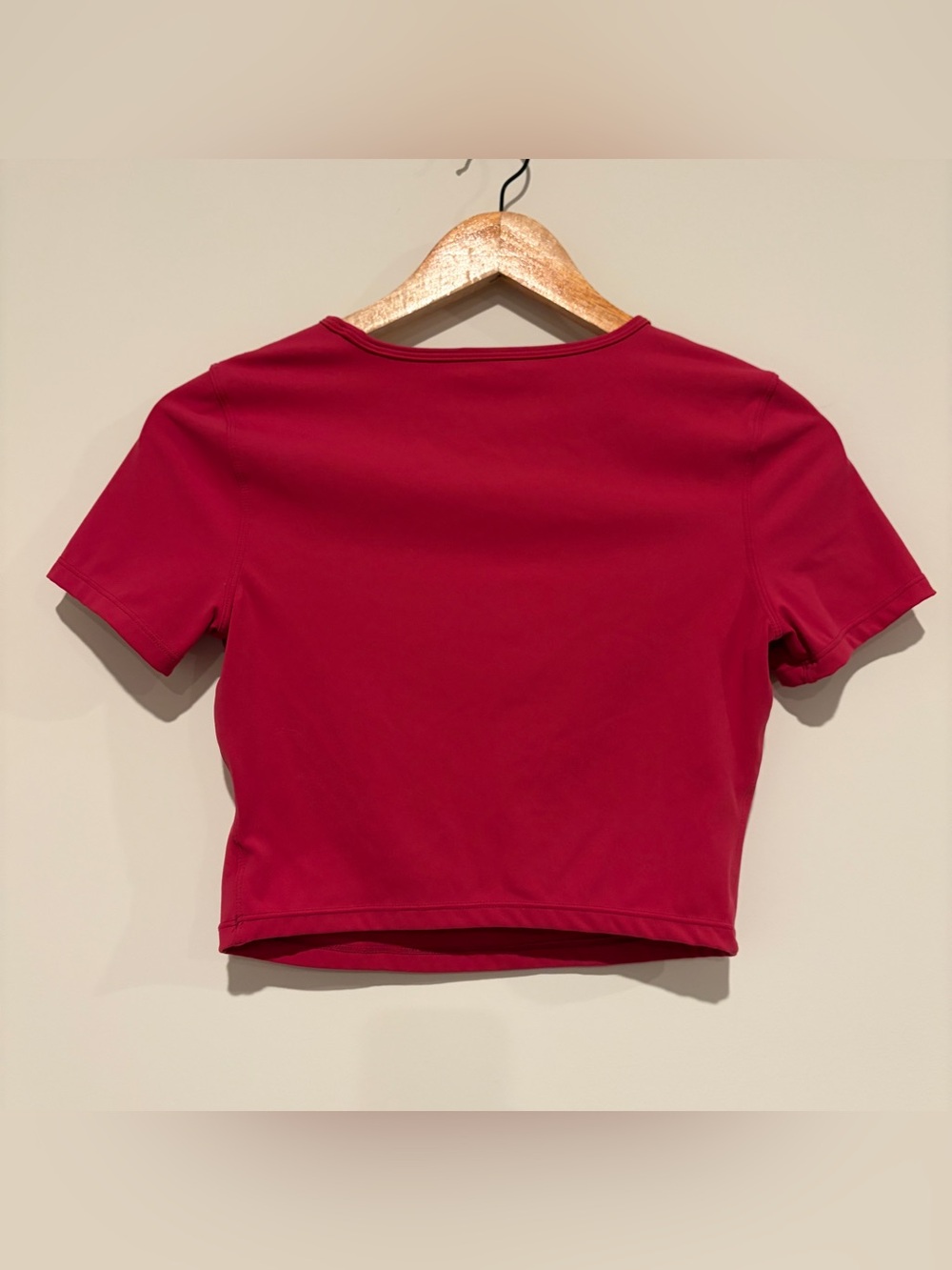 Halara Seamless Flow Cropped Short Sleeve Top Magenta Pink Women's Size S